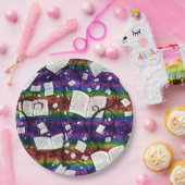Rainbow Books Achtergrond Papieren Bordje (Feest)