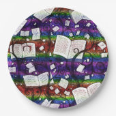 Rainbow Books Achtergrond Papieren Bordje (Voorkant)