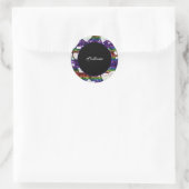 Rainbow Books Achtergrond Ronde Sticker (Tas)
