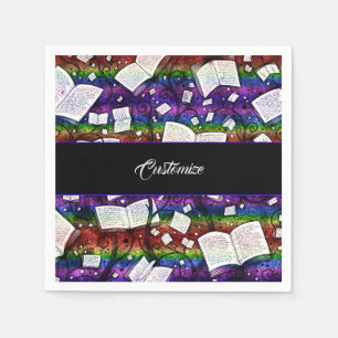 Rainbow Books Achtergrond Servet