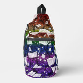 Rainbow Books Achtergrond Sling Bag (Voorkant)