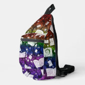 Rainbow Books Achtergrond Sling Bag (Rechterhoek)