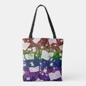 Rainbow Books Achtergrond Tote Bag (Achterkant)