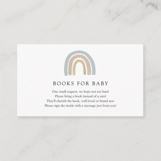 Rainbow Books voor Baby insert kaart (Voorkant)