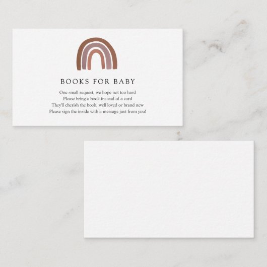 Rainbow Books voor Baby insert kaart (Voorkant / Achterkant)