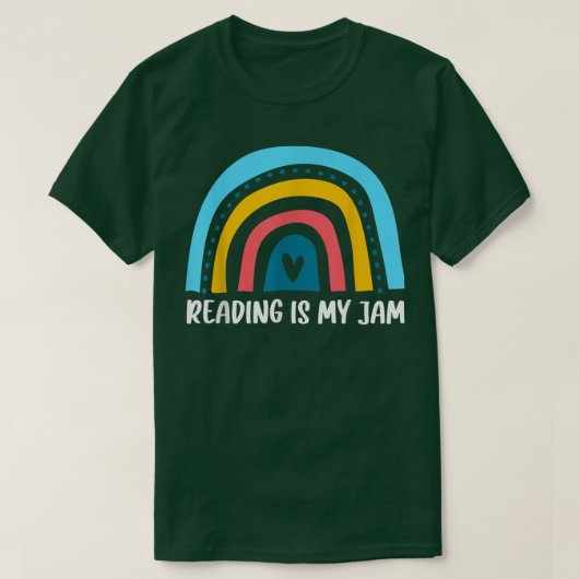 Rainbow Bookworm Book Lover Teacher Reader Reading T-shirt (Design voorkant)