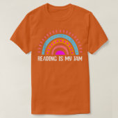 Rainbow Bookworm Book Lover Teacher Reader Reading T-shirt (Design voorkant)