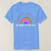 Rainbow Bookworm Book Lover Teacher Reader Reading T-shirt (Design voorkant)