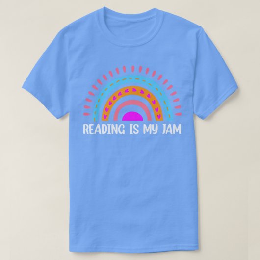 Rainbow Bookworm Book Lover Teacher Reader Reading T-shirt (Design voorkant)