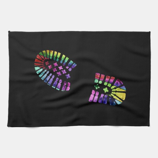 Rainbow Bootprint Toybag handdoek (Horizontaal)