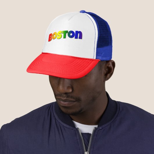 Rainbow Boston Font Trucker Pet (In situ)