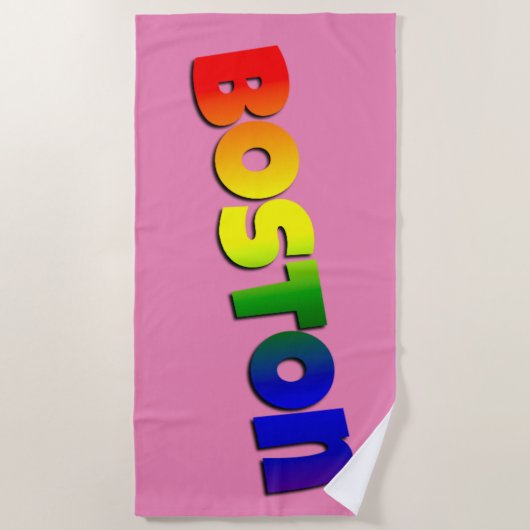 Rainbow Boston Strandlaken (Voorkant)