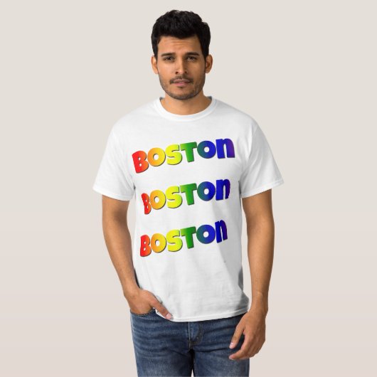 Rainbow Boston T-shirt (Voorkant volledig)