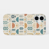 Rainbow Botanical Minimalist iPhone 16 Hoesje (Achterkant horizontaal)