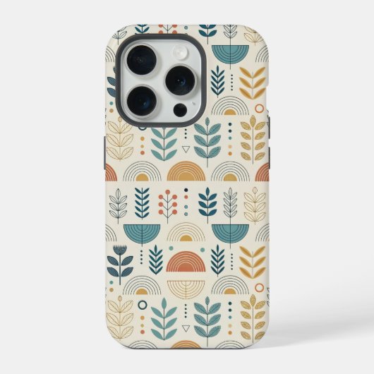 Rainbow Botanical Minimalist iPhone Hoesje (Achterkant)