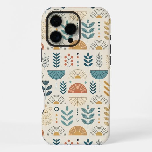 Rainbow Botanical Minimalist iPhone Hoesje (Achterkant)