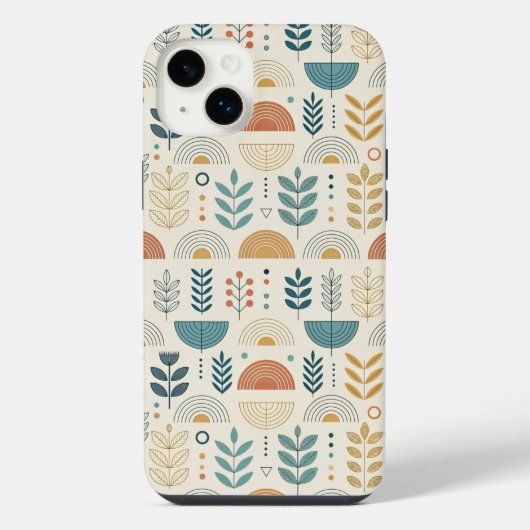 Rainbow Botanical Minimalist iPhone Hoesje (Achterkant)