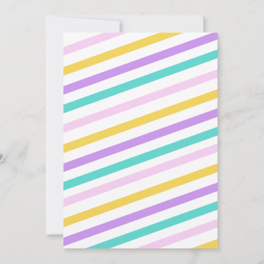 Rainbow Bounce House - Jump First Birthday Party Kaart (Achterkant)