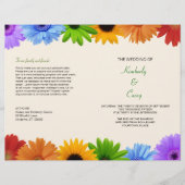 Rainbow Bouquet Wedding Programme (Voorkant)