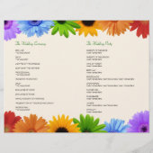 Rainbow Bouquet Wedding Programme (Achterkant)