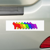 Rainbow Bouvier Bumpersticker (Op auto)