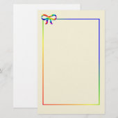 Rainbow Bow Stationery Briefpapier (Voorkant / Achterkant)