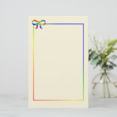 Rainbow Bow Stationery Briefpapier (Staand voorkant)
