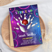 Rainbow Bowling verjaardagsuitnodiging Kaart