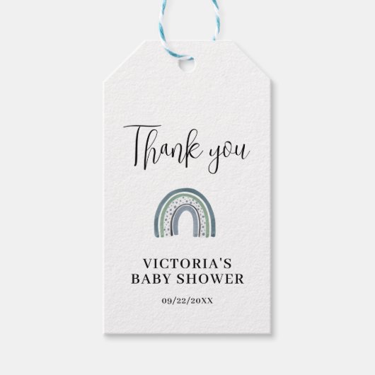 Rainbow Boy-Baby shower Cadeaulabel (Voorkant)