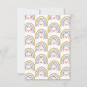 Rainbow Boy Baby shower Digitaal downloaden Kaart (Achterkant)