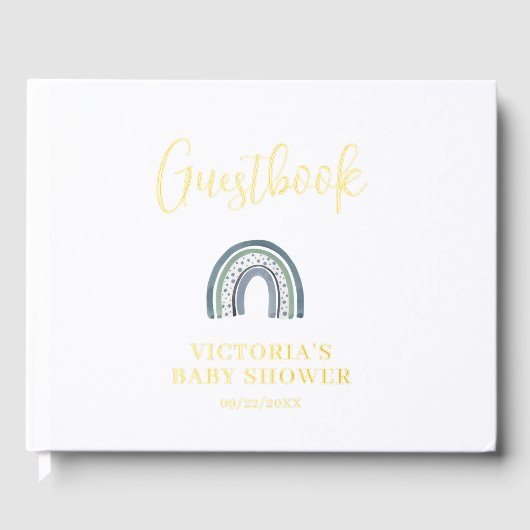 Rainbow Boy-Baby shower Gastenboek (Voorkant)