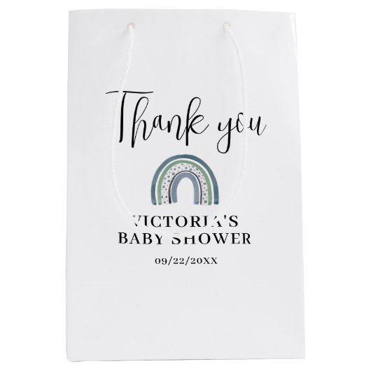 Rainbow Boy-Baby shower Medium Cadeauzakje (Voorkant)