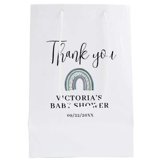 Rainbow Boy-Baby shower Medium Cadeauzakje (Achterkant)