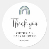 Rainbow Boy-Baby shower Ronde Sticker (Voorkant)