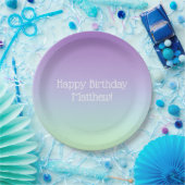 Rainbow Boy Birthday Party Papieren Bordje (Feest)