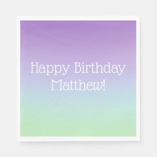 Rainbow Boy Birthday Party Servet (Voorkant)