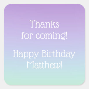 Rainbow Boy Birthday Party Vierkante Sticker