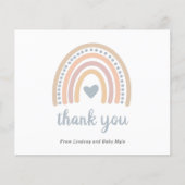 Rainbow Boy Budget Baby shower Dank u creditcard (Voorkant)
