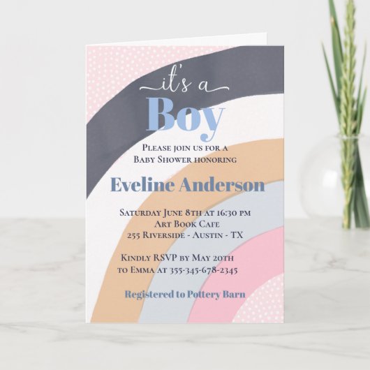 Rainbow Boy Feestdagen Kaart (Voorkant)