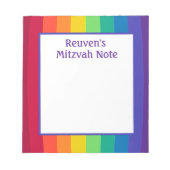 Rainbow Boys Mitzvah Notes Notitieblok (Voorkant)