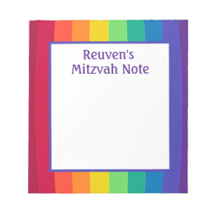 Rainbow Boys Mitzvah Notes Notitieblok