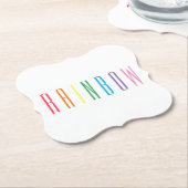 RAINBOW Bracket Paper-Onderzetters Kartonnen Onderzetters (Gekanteld)