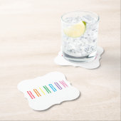 RAINBOW Bracket Paper-Onderzetters Kartonnen Onderzetters (Insitu)