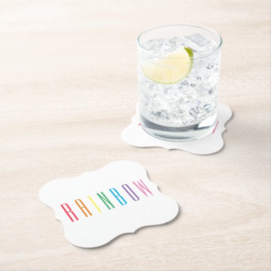 RAINBOW Bracket Paper-Onderzetters Kartonnen Onderzetters (Insitu)