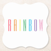 RAINBOW Bracket Paper-Onderzetters Kartonnen Onderzetters (Voorkant)