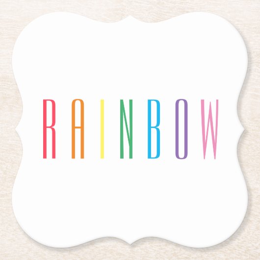 RAINBOW Bracket Paper-Onderzetters Kartonnen Onderzetters (Voorkant)