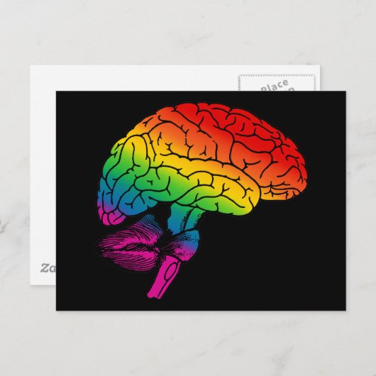Rainbow Brain Briefkaart (Voorkant / Achterkant)