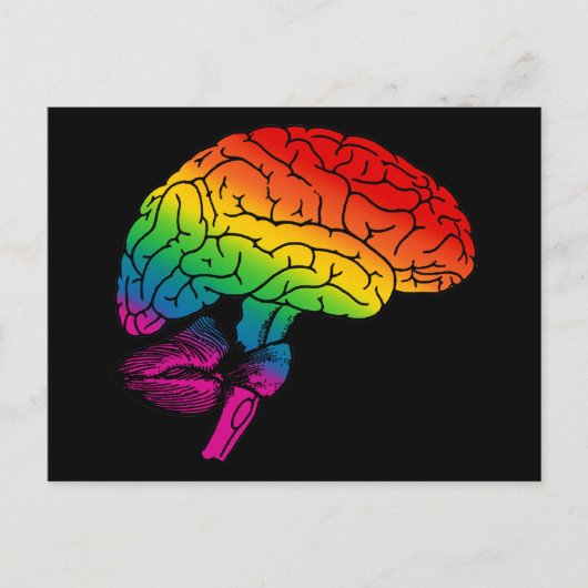 Rainbow Brain Briefkaart (Voorkant)