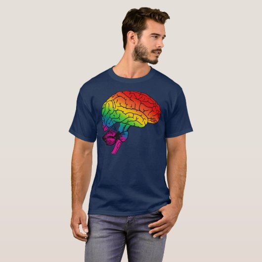 Rainbow Brain T-shirt (Voorkant volledig)