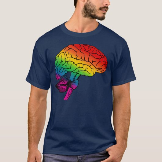 Rainbow Brain T-shirt (Voorkant)